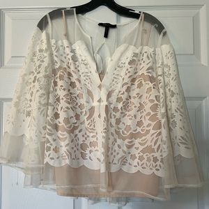 BCBG beautiful lace blouse!